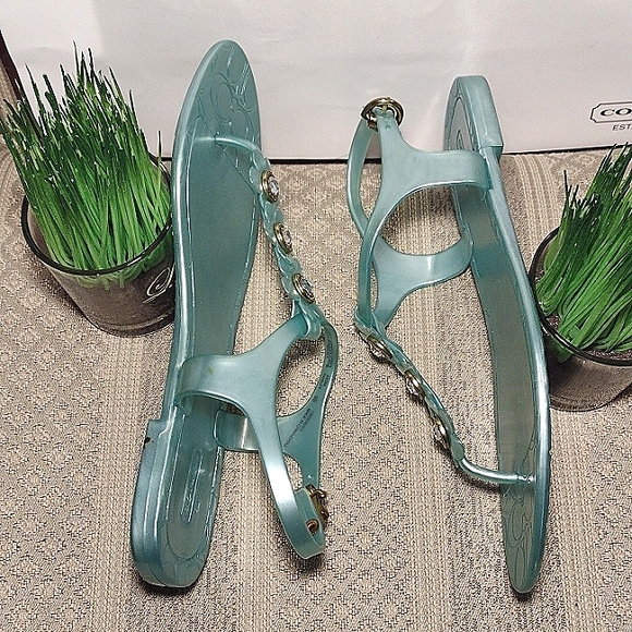 Coach Paisley Jelly Sandals with floral detail - Picture 5 of 13